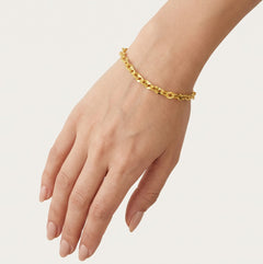 Cadena de oro maciza tipo cuerda