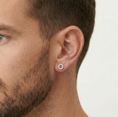 Diamantové kruhové náušnice ze žlutého zlata