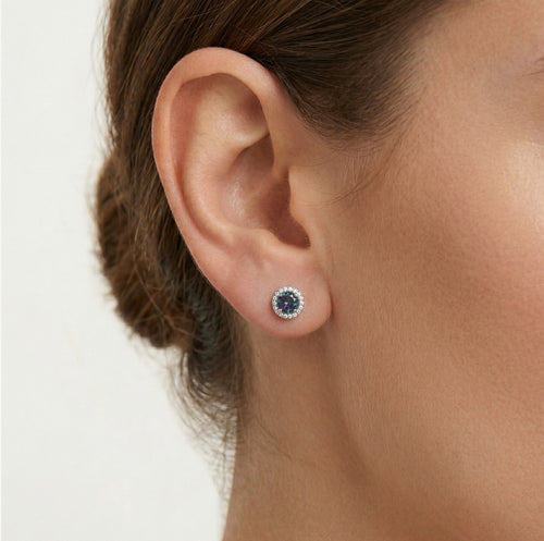 Runde Mystic-Topas-Stecker