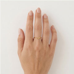 Wave gold ring