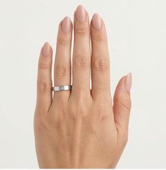 White gold simple wedding ring