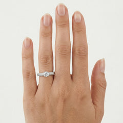 Rose gold diamond engagement ring