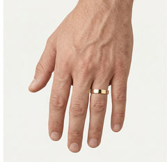 Anillo de boda clásico fino de oro amarillo