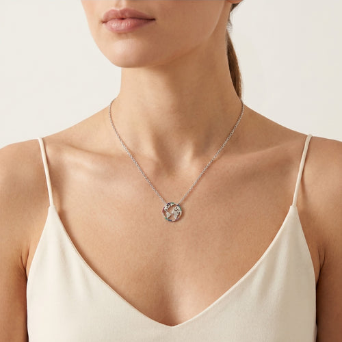 Collar Rainbow Earth de Plata.