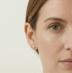 Opal earrings with cubic zirconia