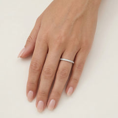 Bague en or rose et blanc avec diamants