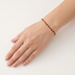 Garnet Rechteckiges Radiant-Armband