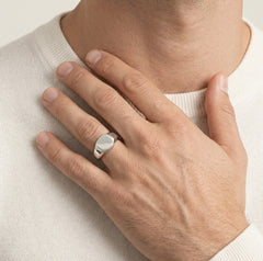 Timeless silver mens band