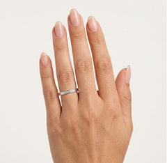 Tenké snubní prsteny z bílého zlata