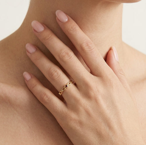 14kt yellow gold women infinity symbol ring