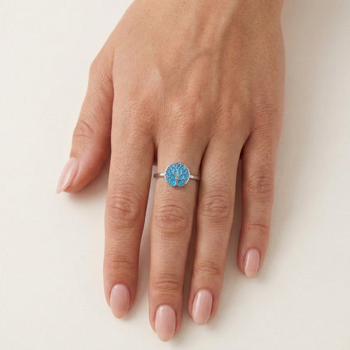 Tol blue opal ring
