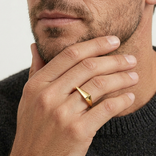 Modern Sculptural Yellow Gold Ring
