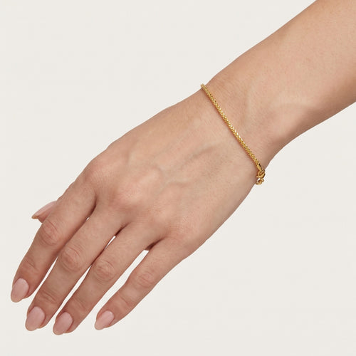 Goldenes quadratisches geflochtenes Kettenarmband