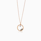 Gold necklace with diamond and infinity