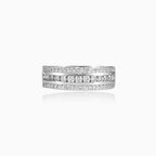 Three Row Diamond Ring