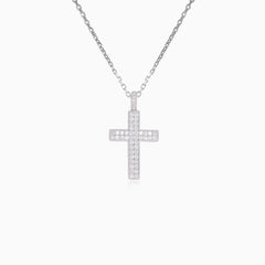Kříž se dvěma řadami diamantů