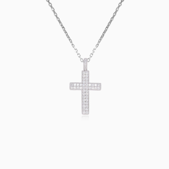 Cross with two rows of diamonds