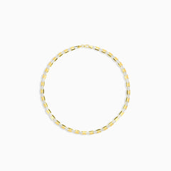 Collar bicolor elegante con cierre de langosta