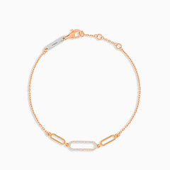 Rose gold bracelet with diamonds