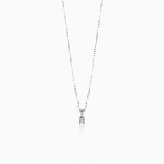 Single diamond necklace