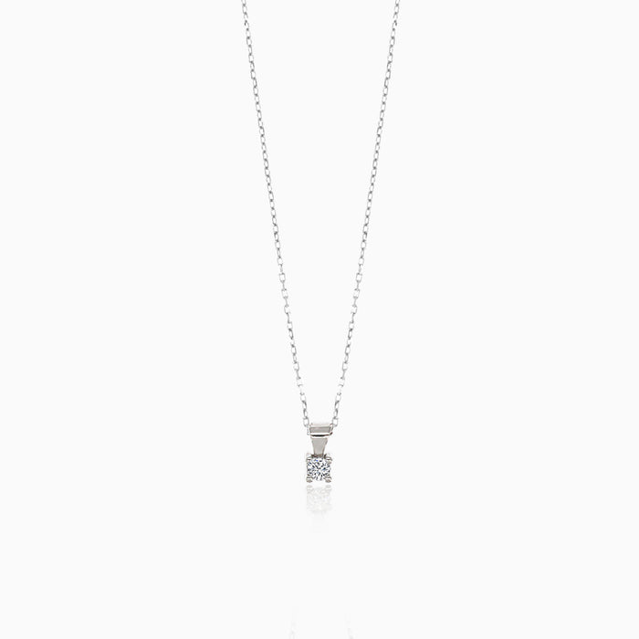 Single diamond necklace
