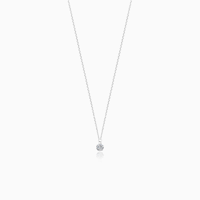 Gold necklace with single diamond