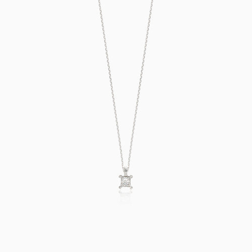 Delicate single diamond necklace