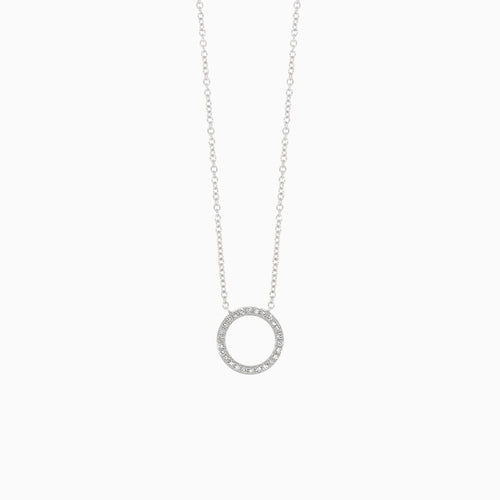 Circle necklace with diamonds