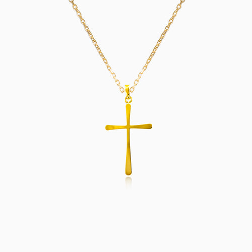Jednoduchý zlatý kříž