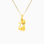 Gold cat pendant