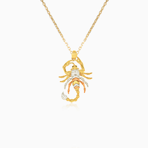 Gold scorpio pendant