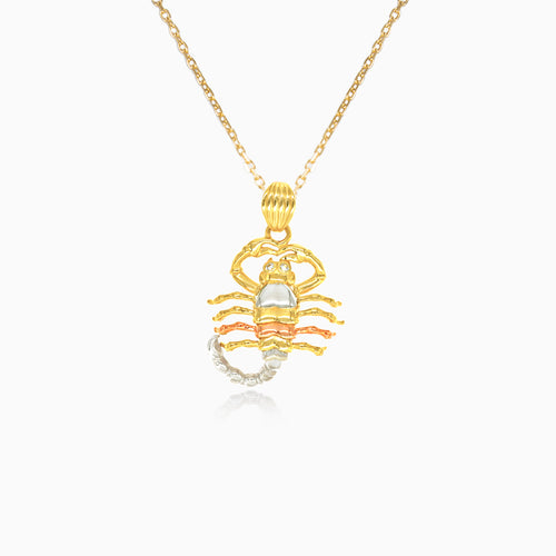 Small gold scorpio pendant