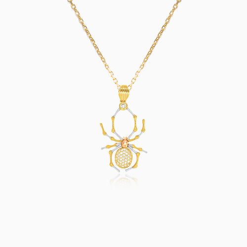 Gold spider pendant