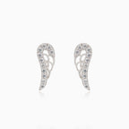 White gold wings with zircons