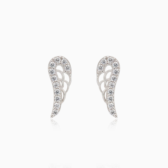 White gold wings with zircons