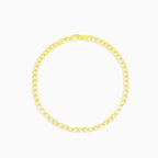 Delicate flat gold chain bracelet