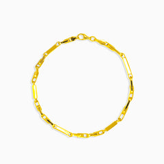 Rectangular gold bracelet