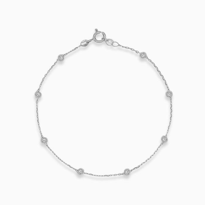 Armband aus Weißgold mit schlichten Kugeln