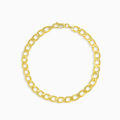 Curb gold bracalet