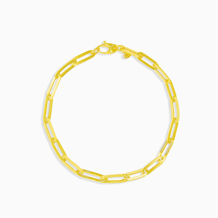 Massive articled gold bracelet