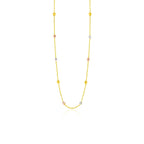 Golden necklace with ten golden marbles