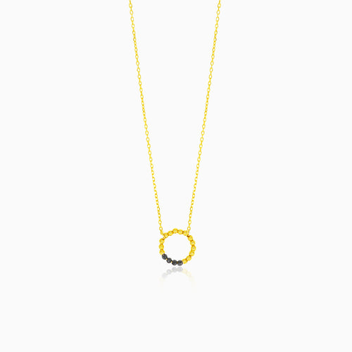Unikátní kulatý náhrdelník s onyxem