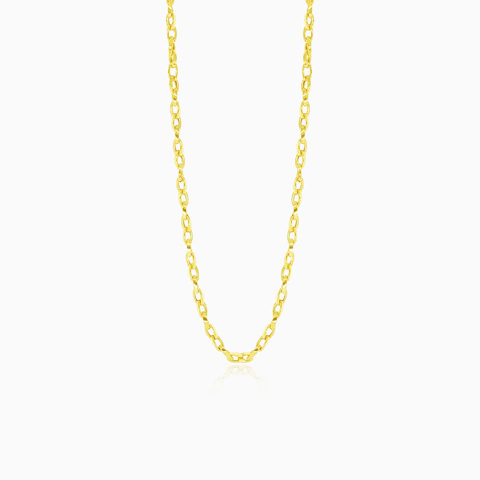 Gold Twisted Rolo chain