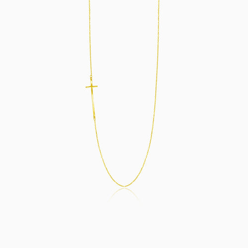 Zlatý náhrdelník s jedním křížem