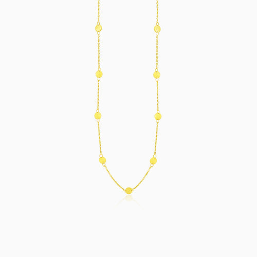 Golden necklace with simple medallions