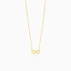 Simple gold infinity necklace