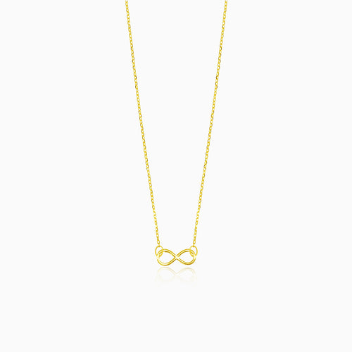 Simple gold infinity necklace