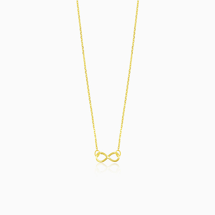 Simple gold infinity necklace