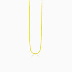 Charming flat gold necklace