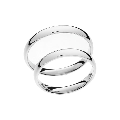 Thin white gold wedding band